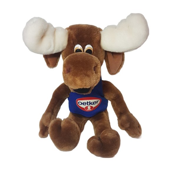 Vintage 1990s DR OETKER Moose Plush Stuffed Animal Promotional Mousse Pudding - Picture 14 of 14
